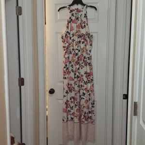 Flower Print Maxi Dress